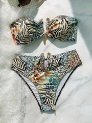 S - XL Leopard Bandeau Bikini