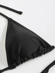 4PCS with Mesh Skirt Long Sleeve Micro Bikini