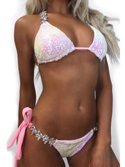 Shiny Sequins Rhinestone Diamond Bikini