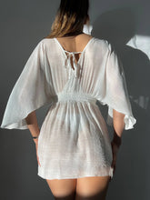 Women Sheer Mesh Cover Up Solid Black White Short Sleeve Beach Cover-Up Swimsuits