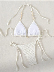 Sexy White Shell String Bikini