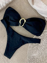 Metal Rings Bandeau Bikini