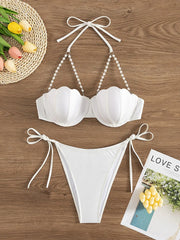Sexy Pearls Strap Bikini Set