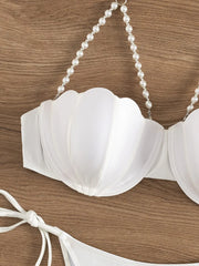 Sexy Pearls Strap Bikini Set