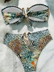 S - XL Leopard Bandeau Bikini