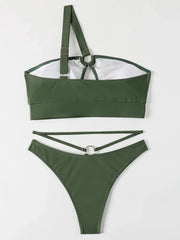 Sexy Hollow Out One Shoulder Bikini