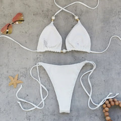 Sexy White Bikini Set