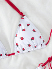 Halter Strawberry Designer Bikini