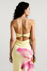 Tube Print Slim Vacation Dress