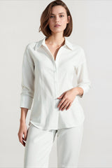 Linen Lightweight Button Down Blouse