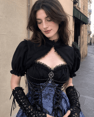 Halloween Two-Tone Jacquard Gothic Dress