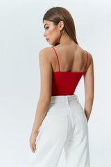 Solid Backless Cami Crop Tank Top