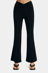 High Waist Solid Flared Pants