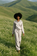 Turtleneck Half Zip Solid Casual Pants Two Piece Set