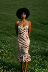 Polka Dot Shirred Slip Birthday Dress