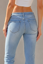 Low Waist High Stretch Flared Jeans