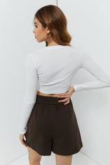 Cut Out Crop Sweater