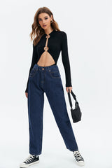 Cut Out Metallic Detail Bodysuit