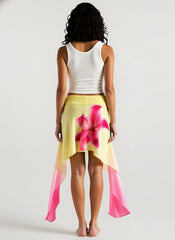 Floral Tie Strap Flowy Vacation Skirt