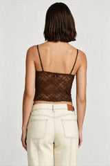 Lace Trim Slim Cami Top