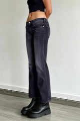 Open Back Lace Up Y2K Flare Jeans