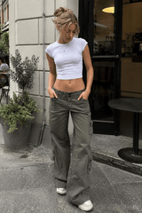 Denim Street Pocket Low Waist Cargo Pants
