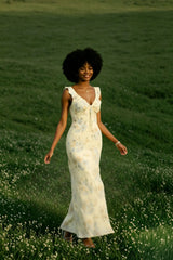 Ruffle Backless Maxi Dress
