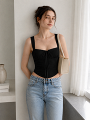 Elegant Sexy Versatile Lace Trim Cami Top