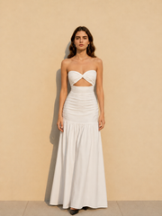 Cutout Strapless Beach Party Dress