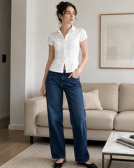 Unique Design Slim Fit Short Sleeve Blouse