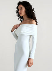 Off Shoulder Ruched Bodycon Formal Dress