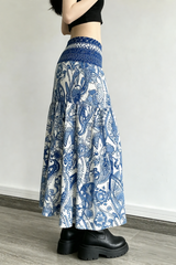 Casual Boho Printed Long Skirt