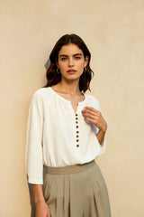 Linen French Casual Blouse