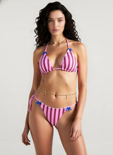 Slinky Striped Beach Bikini Set