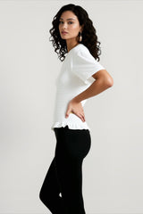 Ruched Waist Puff Hem T-shirts