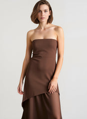 Elegant Strapless Sleeveless Maxi Dress