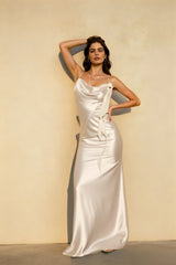 Cami Backless Maxi Silk Dress