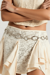 Minimalist Metal Hollow Round Splicing Waist Body Chain