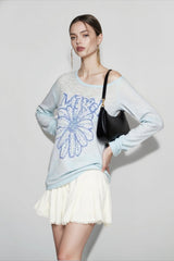 Relaxed Graphic Daisy Cover Up