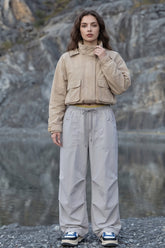 Quick Dry Cargo Wide Leg Cuffed Pants