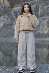 Quick Dry Cargo Wide Leg Cuffed Pants