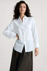 Linen Solid Button Down Blouse