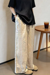 Breezy Linen Blend Straight Leg Casual Pants