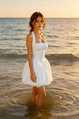 Halter Bow Puff Birthday Dress