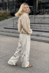 Apricot Graffiti Straight Denim Jeans