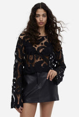 Island Mood Crochet Cover Up Top