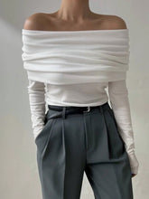 Wool-Blend Elegant Ruched Slim Sweater