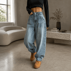 Vintage Low Rise Washed Jeans