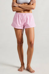 Chic Stripe Elastic Tie Casual Shorts