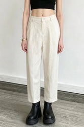 Linen Relaxed Cropped Pants